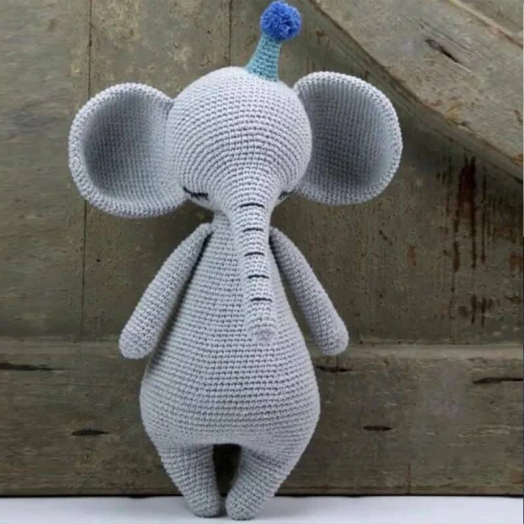 Wholesales Baby Crochet Amigurumi Bunny Stuffed Toys 100% Handmade Knit Animal Toy