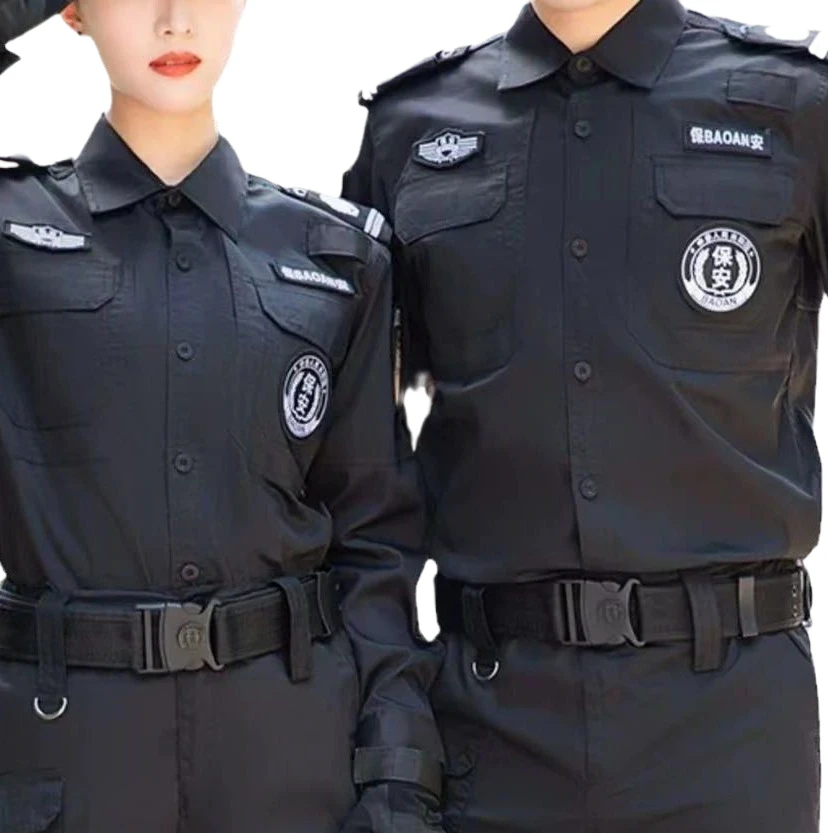 Wholesale Custom Short Sleeve Gray Private Security Uniform Suit Shirt Security Clothing Security Gu