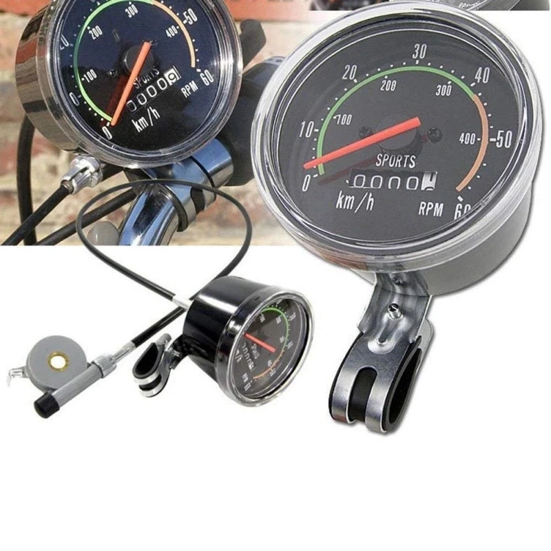 Yencoly Bike Speedometer Adjustable Practical Universal Mechanical Speedometer for Bicycles 26/28/29/27.5 inches Durable 