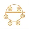 New Metal Alloy hollow star Hairpins Geometric Round Metal Gold black red heart Hair Clips for Women Fashion Hair Accessories
