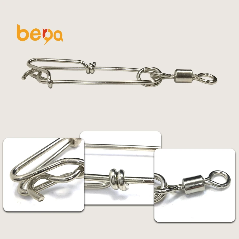 Stainless Steel Fishing Swivel Tuna Clip Longline Branch Hanger Fishing Snap Swivels With B.l
