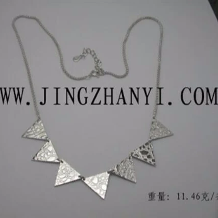 Jingzhanyi ジュエリー工場の設計と製造 925 スターリングシルバーネックレス人気のシルバーネックレスカスタムジュエリー