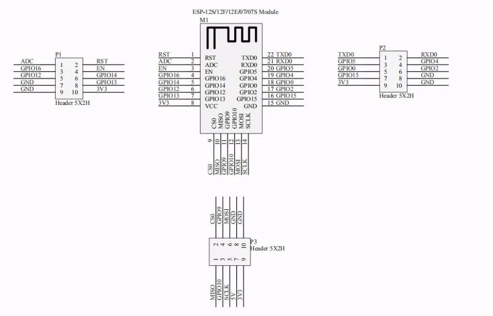 Esp 07s подключение схема подключения