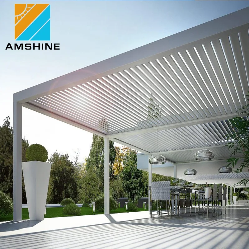China Aluminium Pergola Manufacturers Outdoor Electric Waterproof Patio