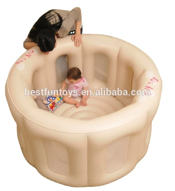 Multifunctional Eco Friendly Pvc Inflatable Baby Cribs Bed Safety