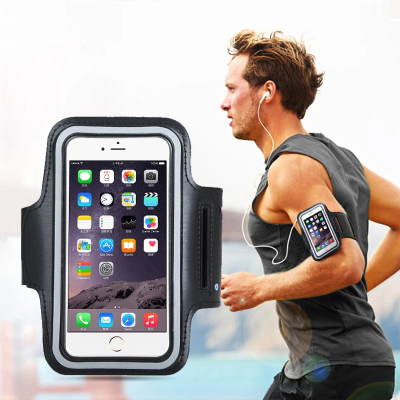 Running Sports Arm Band Phone Armband Sleeve  Holder Pouch Storage Bag FI 