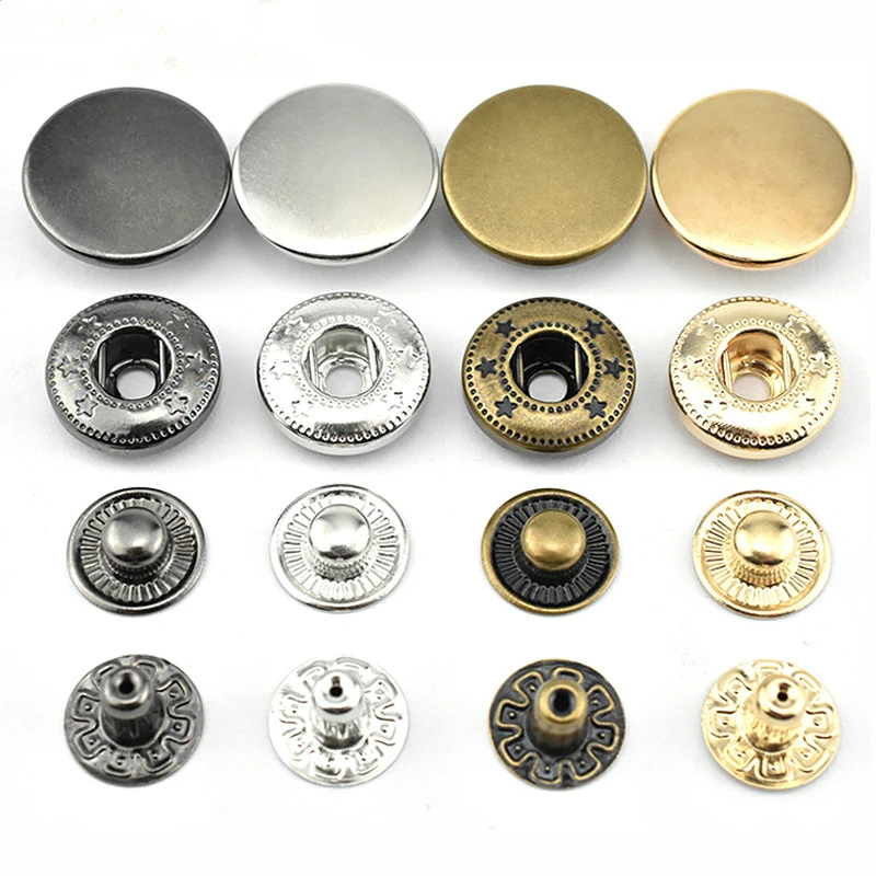 Acessórios de vestuário botão de pressão de metal de diferentes ...