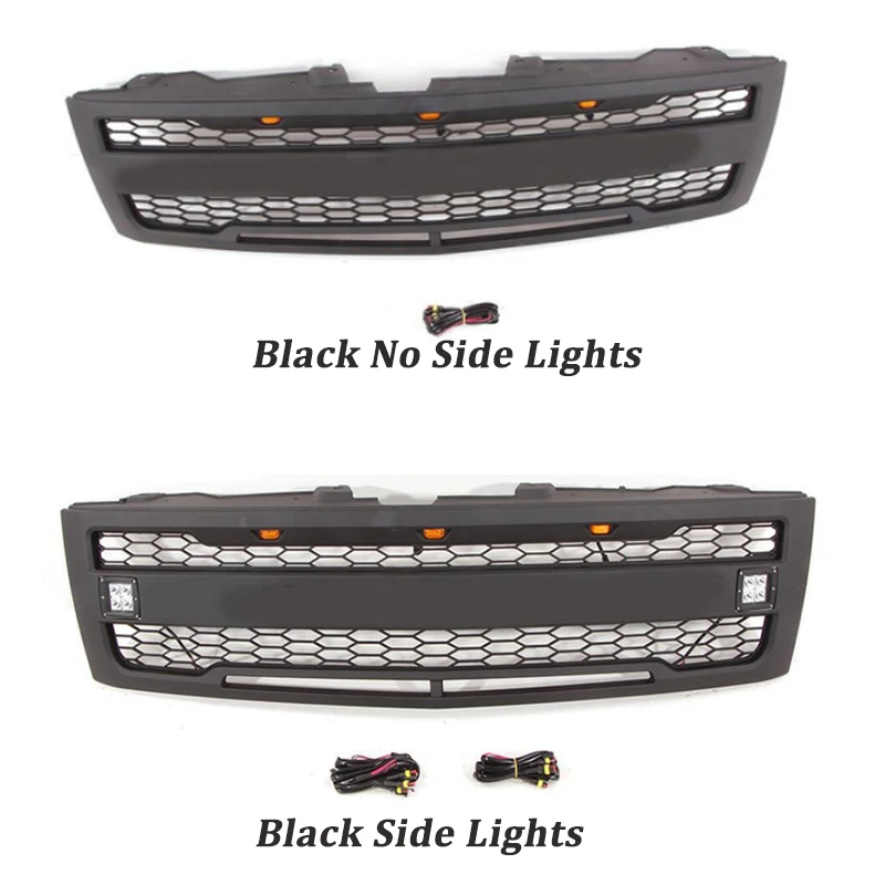 Black Front Bumper Grill Trims Meshes Grille Covers For Chevrolet