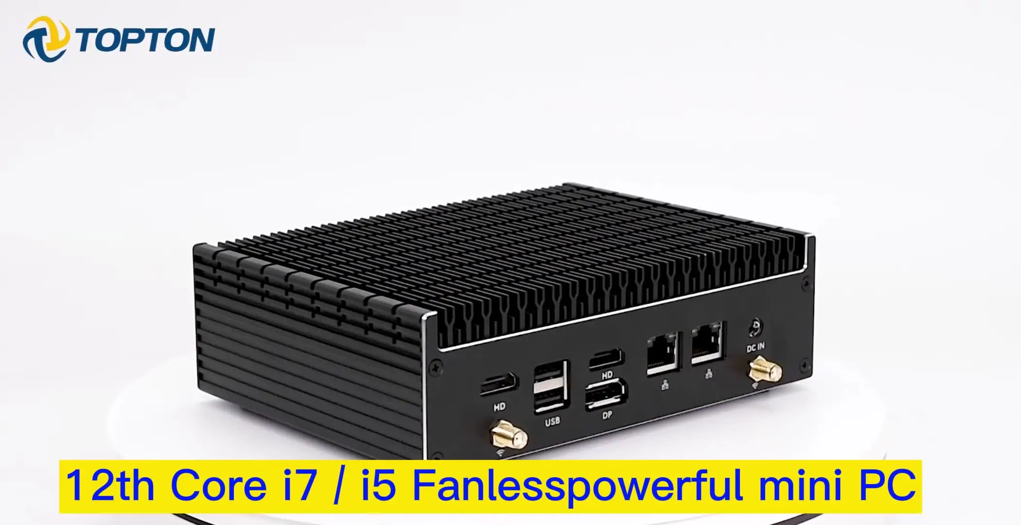 Topton 13ª/12ª Geração Mini PC Fanless i7 1355U i5-1335U 1265U