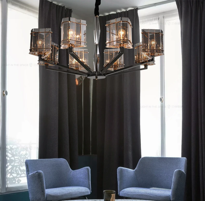 Carbon Steel Living Room Black Chandelier Pendant Light Lamp Buy