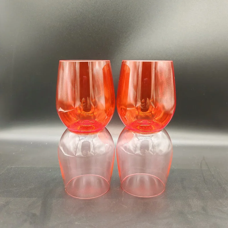 Colored Stemless Wine Glasses,12oz Plastic Party Wine Cups,Unbreakable Wine Glasses,Colorful