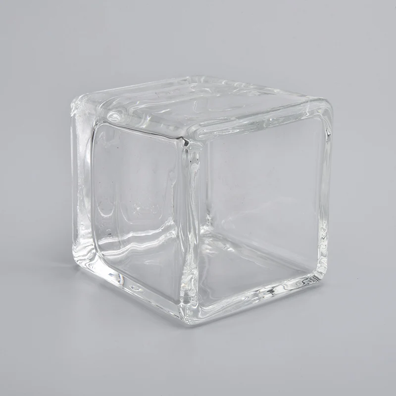 70ml 120ml 280ml Square Shaped Glass Candle Holder Wholesale