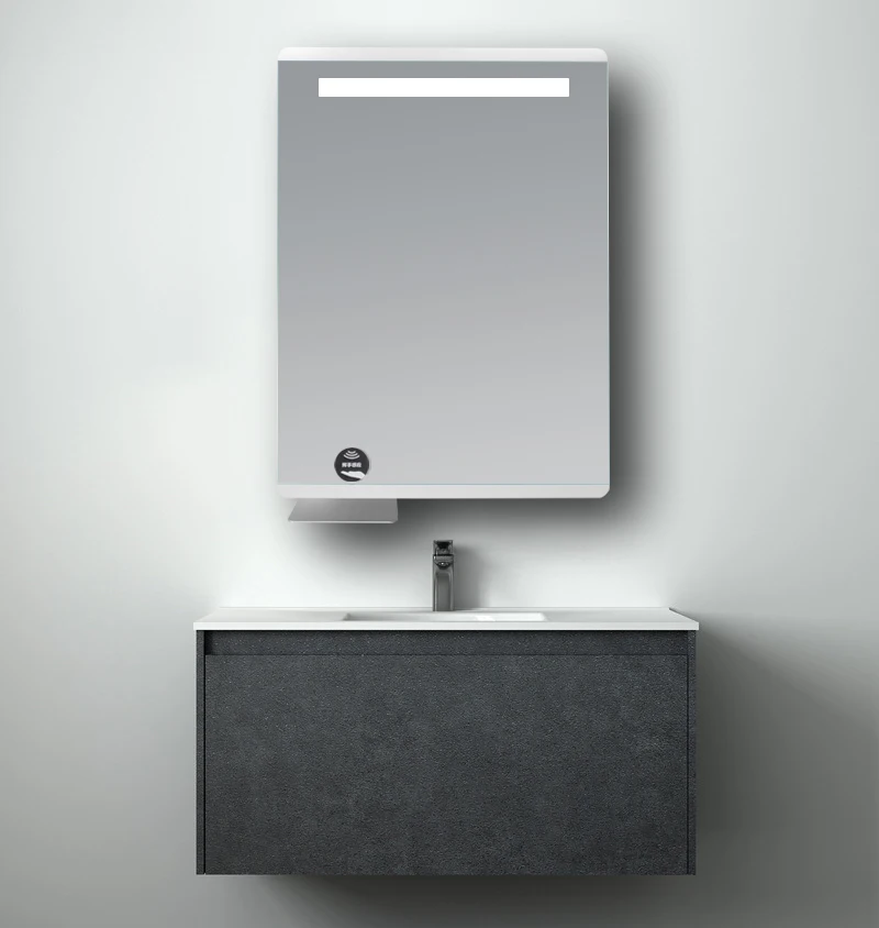 Smart IR sensor switch LED illuminated modern hotel double mirrored doors bathroom mirror vanity cabinet with magnifier