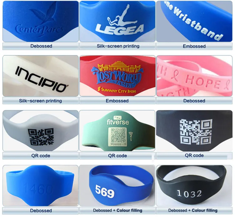 Passive Rfid Smart Wristband 13.56mhz Ntag213 Rfid Nfc Silicone