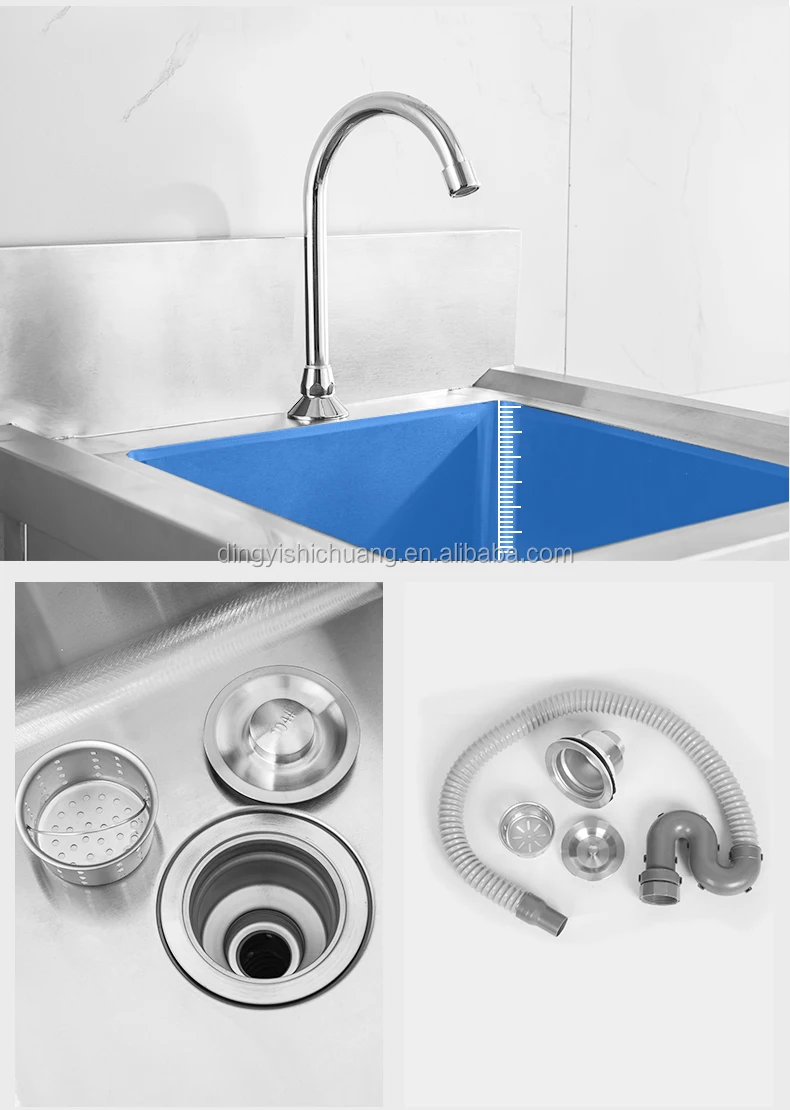 Foot Pedal Commercial Kitchen Sink Foot Operated Wash Hand Custom Sink