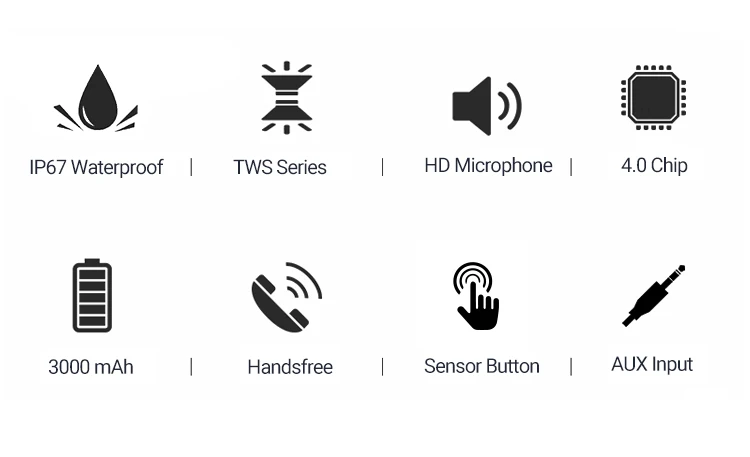 Bluetooth Waterproof Speaker with Big Battery 3000mAh - ANKUX.COM