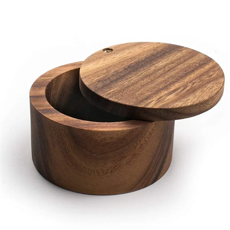 acacia wood salt box