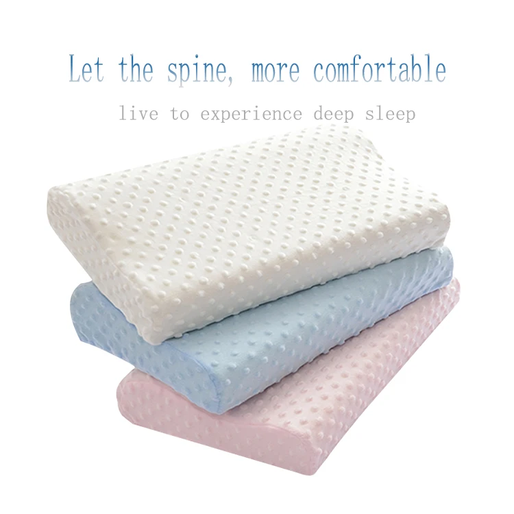 In Stock Wholesale 50*30*10cm Bubble Cervical Neck Contour  pillow With memory foam filling and polyester fabric cover YSDK0074