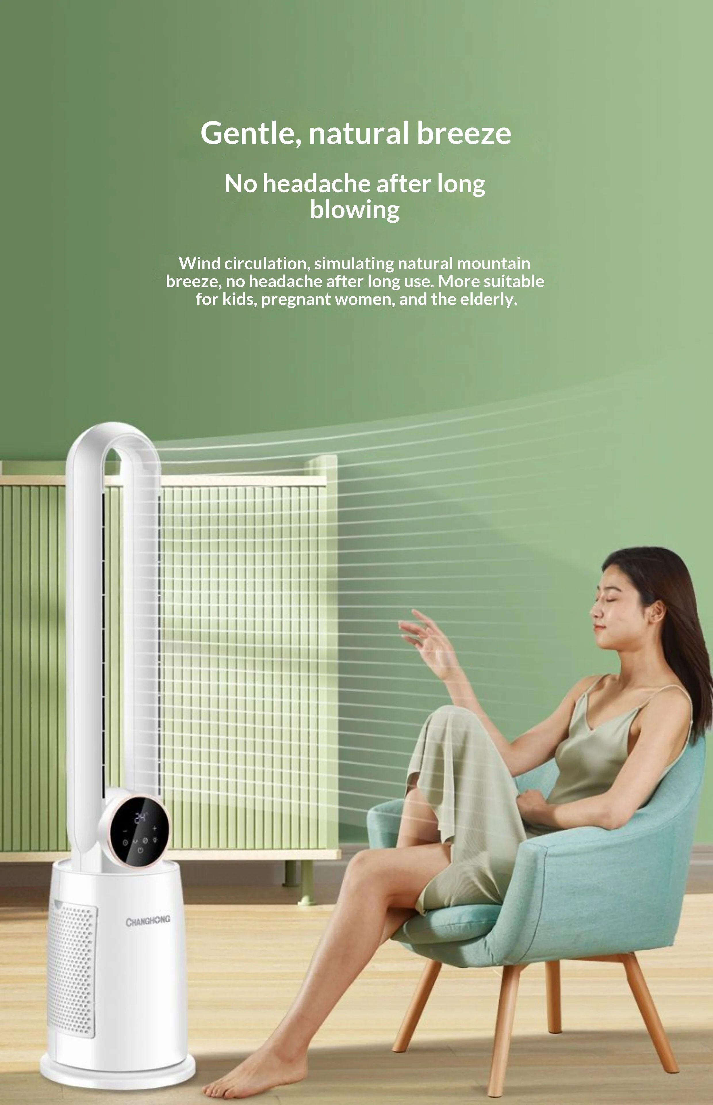 Tower Fan, 60 W, ABS plastic - detail 12