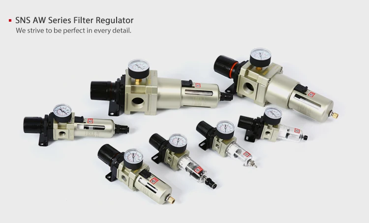 Fevas BFR3000 3/8 PT Regulator Filter Filter SNS Pneumatic Water Separator Regulator 