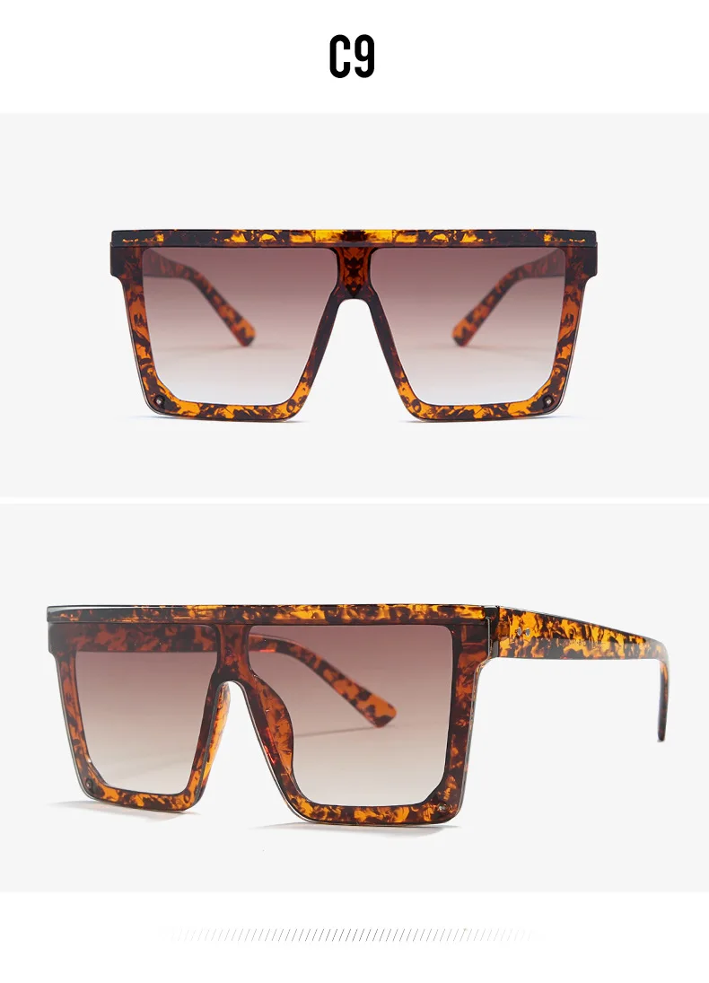 mocoo大方框一体镜片太阳眼镜超大号太阳镜女2019