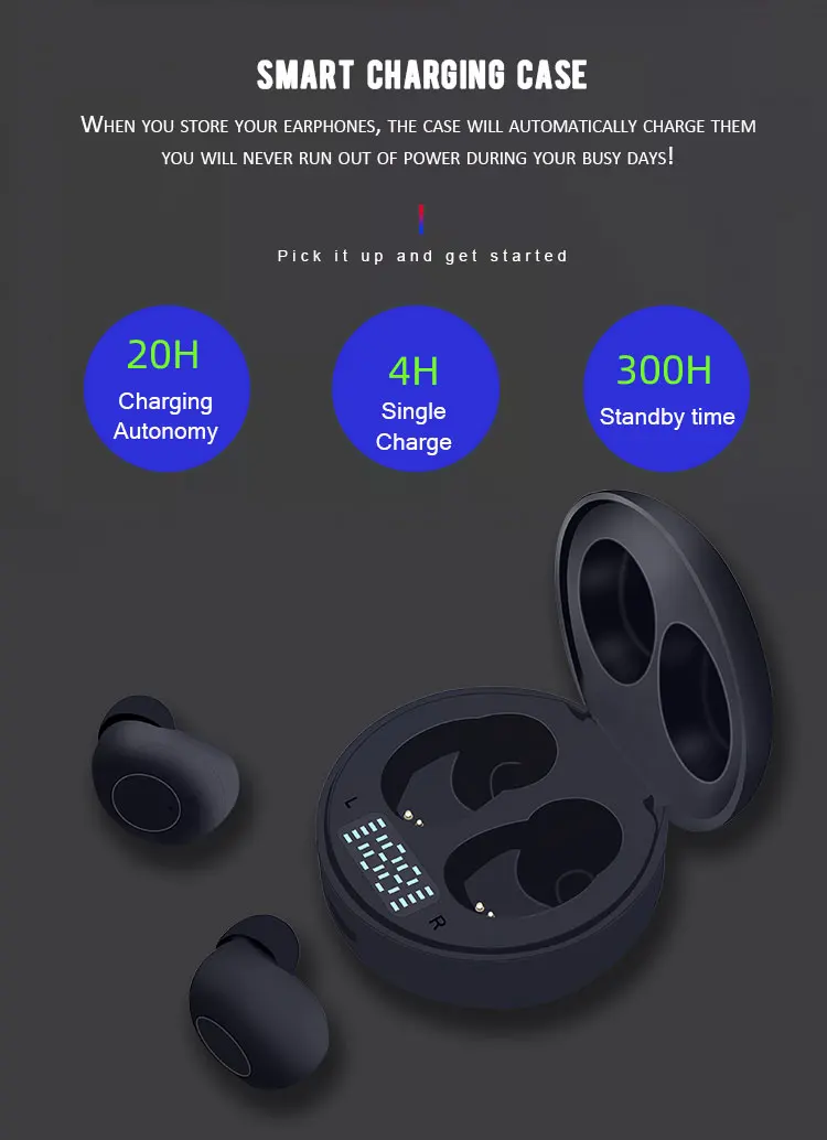 P06 TWS wireless headset supports SIRI function control 5.0 noise reduction control for Android Iphone Xiaomi - ANKUX.COM
