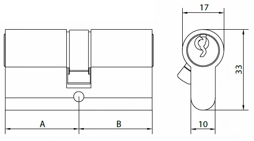 Master key euro lock cylinder with singe profile DIN18252 Standard