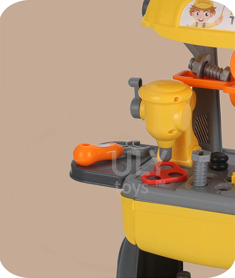 新到货塑料建筑车间假装游戏套装儿童diy工具工作台玩具儿童工具玩具