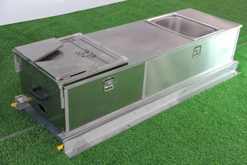 Stainless Steel Slide Out Camper Kitchen Accessories With Sink And