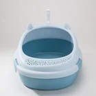 Pet Cat Litter Toilet Training Indoor Plastic Tray with Double Layer
