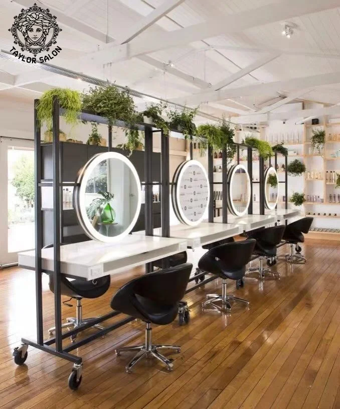 Beauty Kapsalon Meubilair Dubbelzijdig Styling Station Make Spiegels