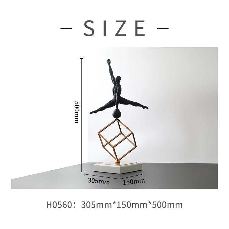 Modern Livingroom Black Decorative Objects Artifacts Home Decor Metal