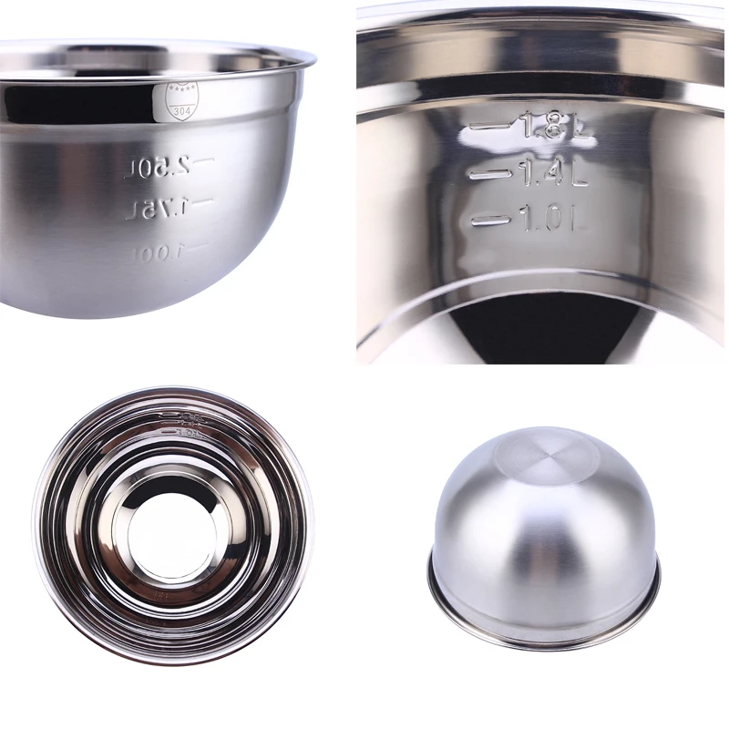 Stainless Steel Thermal Serving Storage Bowls Food Mixing Bowl Salad