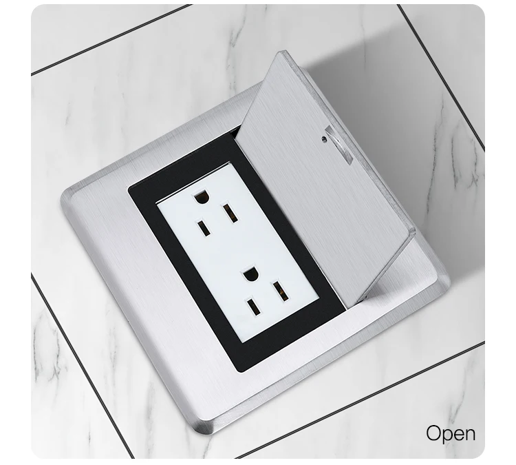 Wholesale USA standard Stainless steel electrical power supply 16A hidden socket box