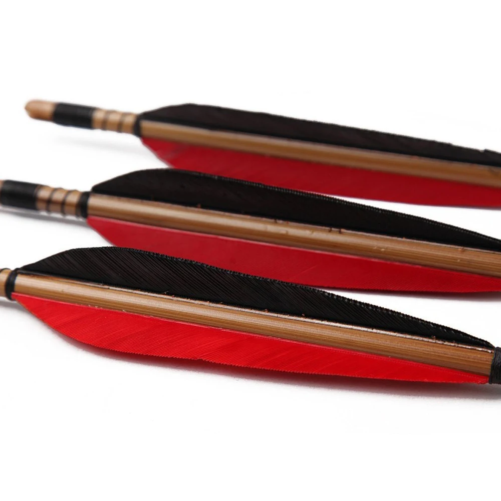 Alibow Archery Turkey Feathers Bamboo Arrows With Hunting Arrowheads