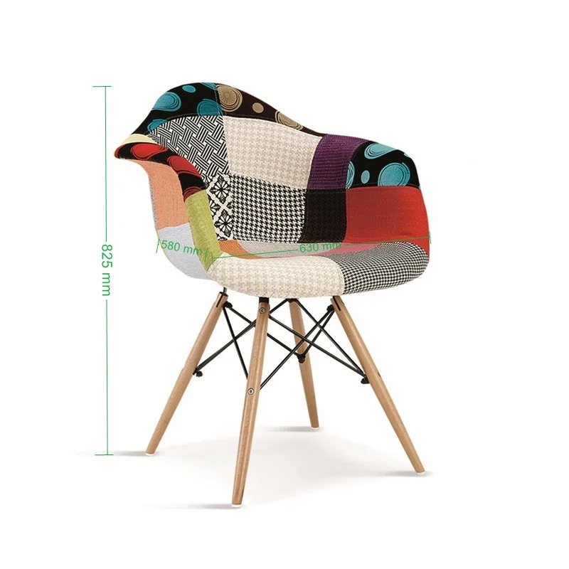 High quality restaurant chair fashion modern patchwork fabric India dining chair
