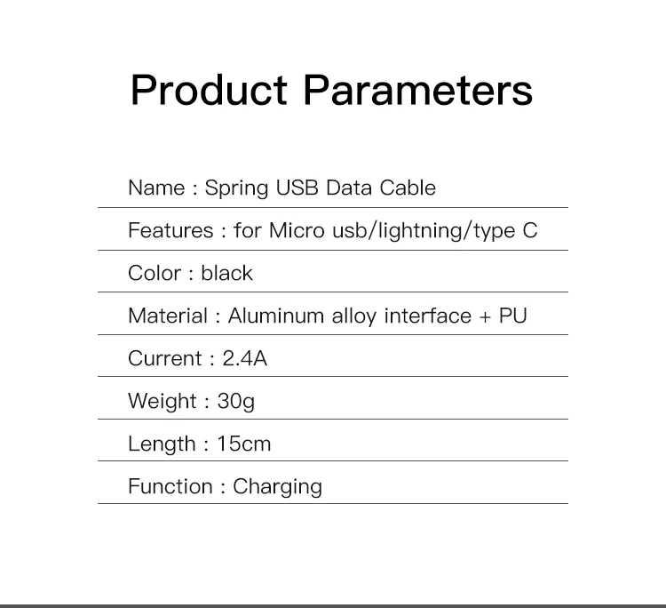 Factory Wholesales USB Type C Flexible Spiral Coil Spring Charging Data Sync Type C Spring Cable For Samsung - ANKUX.COM