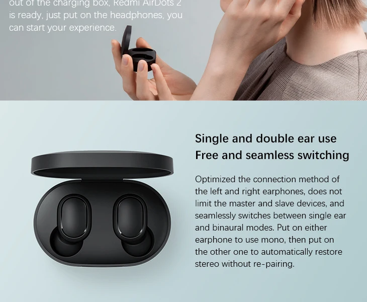 Global Version Xiaomi Mi True Wireless Earbuds Basic 2 Redmi AirDots 2 BT5.0 Headphones With Mic Handsfree Mi Earphone Earbuds - ANKUX.COM
