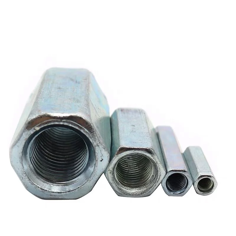 Yisen Fastener M3 Carbon Steel Long Hex Round Couple Reducer 38 Right And Left Hand Threaded