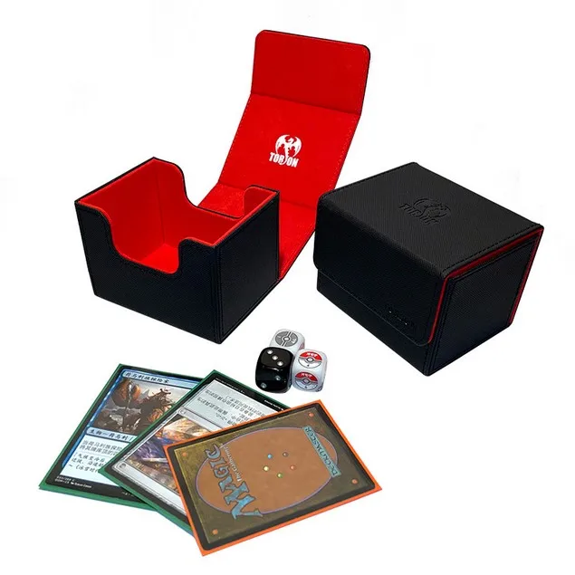 FangWWW Portable Tarot Card Storage Box Box Double Leather Collection Board Game Poker Case Tarot Card Palm Box 