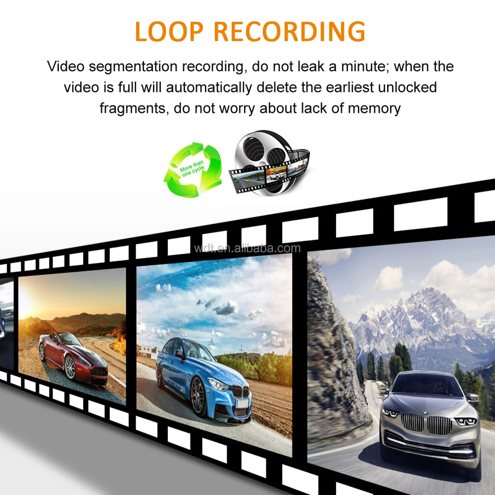 4k Car Rear View Camera Dvr Dash Cam Recorder Dashcam With 1080p Rear ...