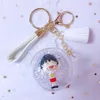 Cartoon animal shape toy keychain flocking bear key ring bag pendant hot selling key chain