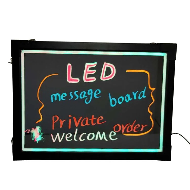 LED plug-in fluorescent electronic message flashing acrylic led writing board
