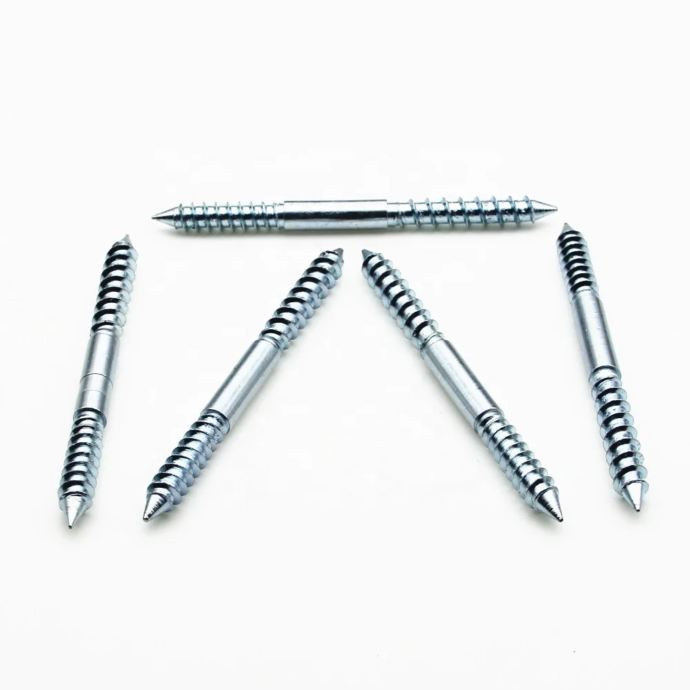 钢镀锌衣架螺栓定位销螺丝木工家具连接器双头螺丝衣架螺栓