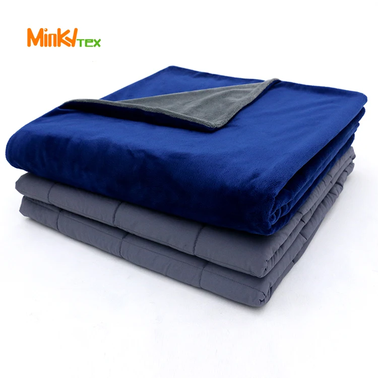 
Certified 100% Cotton Material 15 lbs Adult Weighted Blanket With Premium Glass Beads 