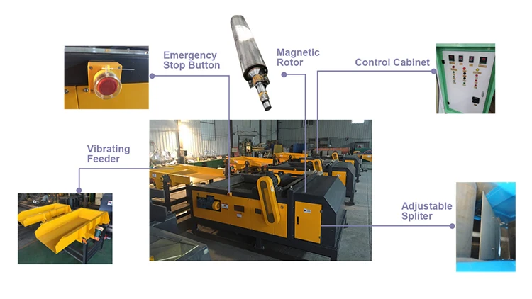 Factory outlet eddy current separator to extract non-ferrous metals,recycling eddy current separator non ferrous metal separator