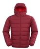 Wholesale Men's Hooded Packable Ultra Light Weight Short Down Puffy Jacket Red