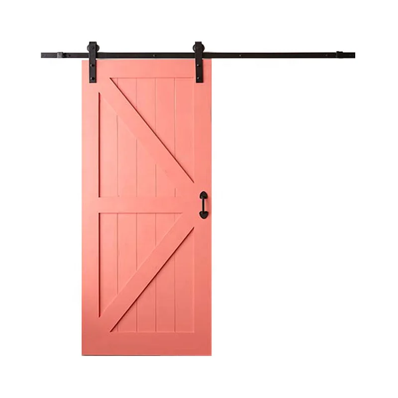 באיכות גבוהה PVC אסם דלת עם חומרה עץ די דלת