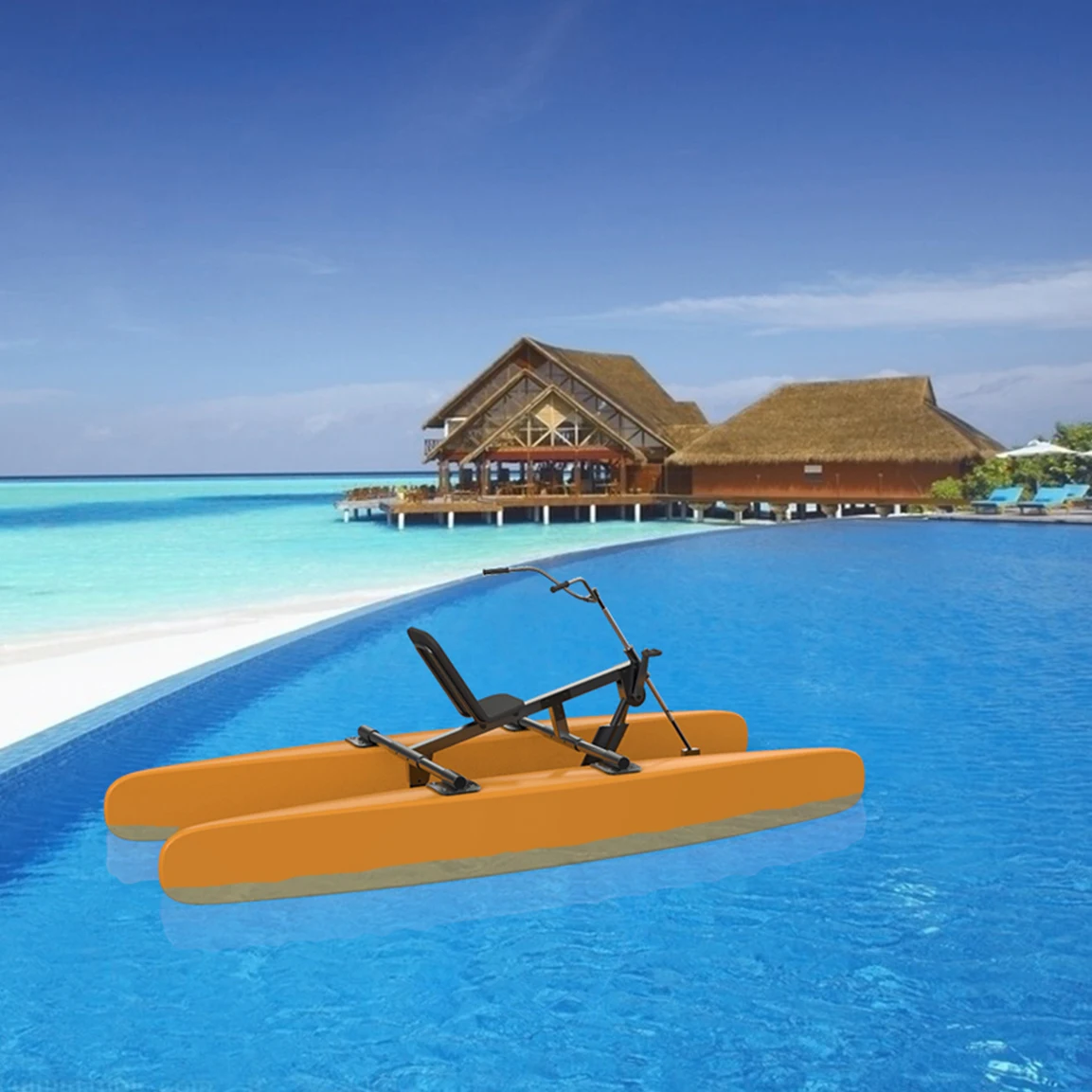 Waterbicycle Modern Floating Bike Sea Bike Leisure Water Equipment For