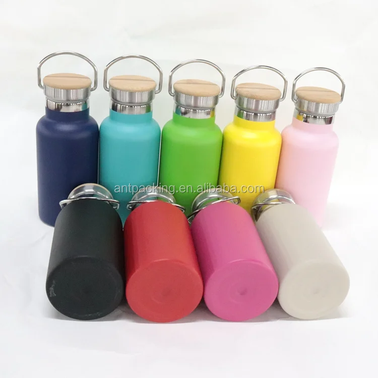 Stainless Steel 350ml Straw Lid Water Bottle Insulated Vacuum Flasks